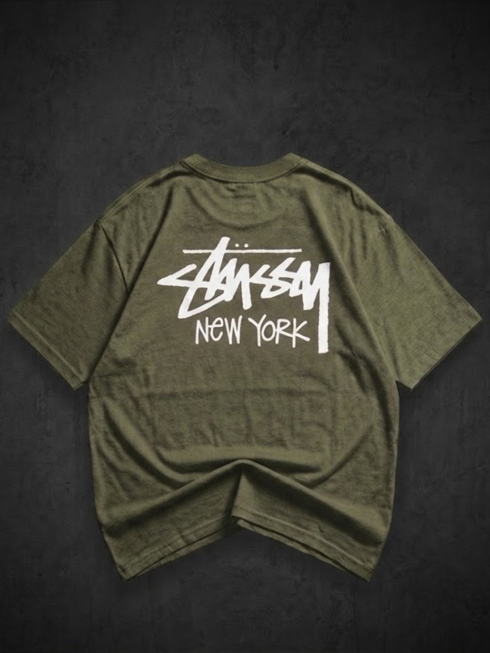 🆕 STUSSY T shirt Stüssy New York Chapter Tee in Army Green 2XL hard to find